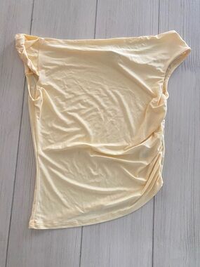 ASOS Cream One-Shoulder Top